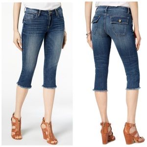 Kut from the Kloth Natalie Crop Petite Frayed-Hem Jeans Size 6P